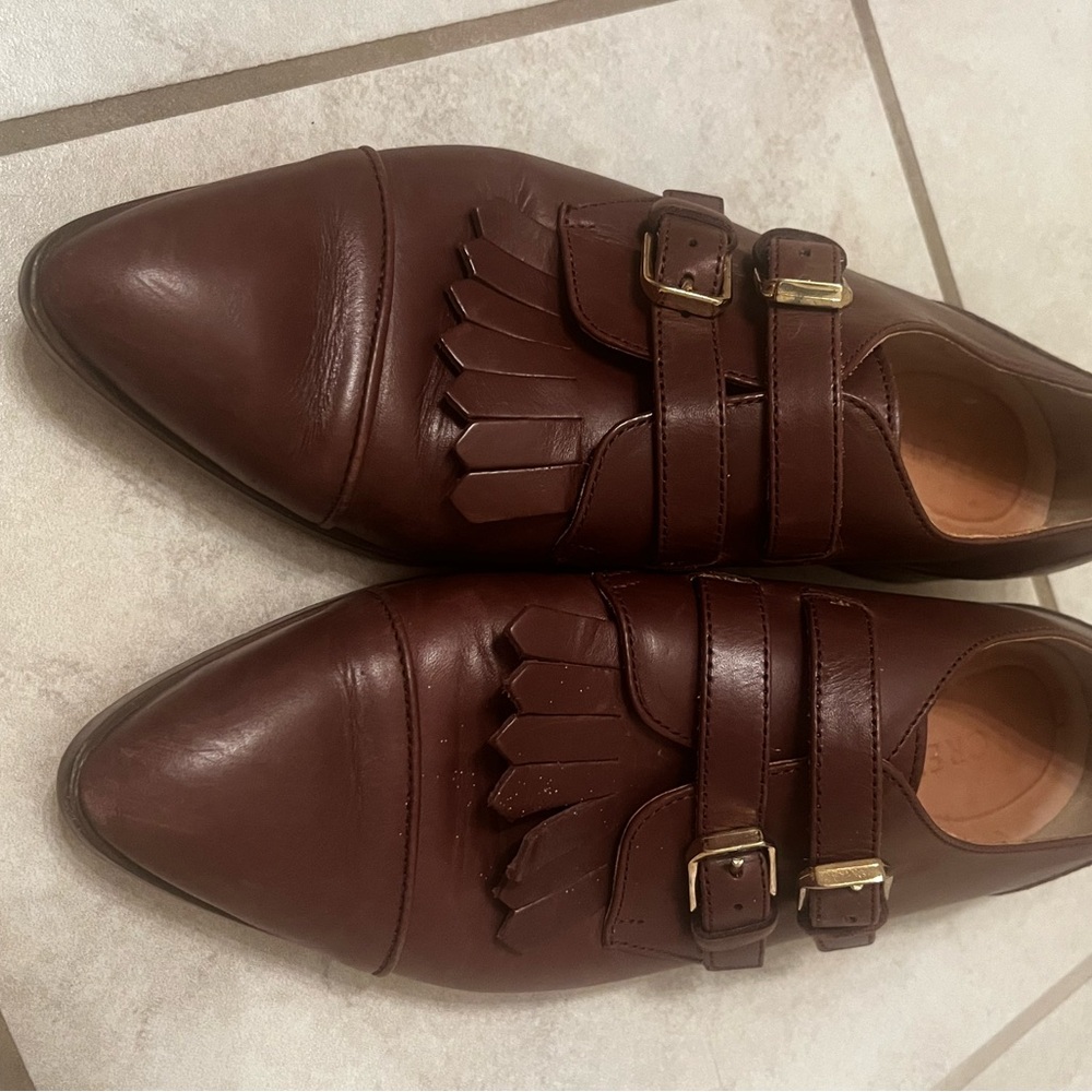 J.Crew Kiltie Monk Strap Loafer – Rustic Brown Leather, Made in Italy, US 7.5 - Picture 8 of 11